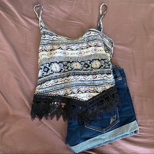 Bohemian tribal sleeveless top
